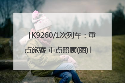 K9260/1次列车：重点旅客 重点照顾(图)